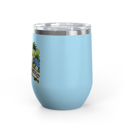 Mahjong & Margaritas Social Club Wine Tumbler – 12oz Insulated Stainless Steel Cup