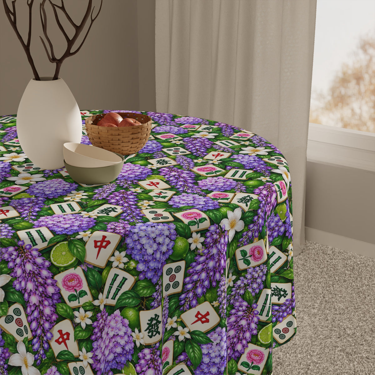 Mahjong Tablecloth — Game Night Table Cover