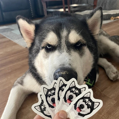 Personalized Dog Face Stickers - Upload your Dog photo