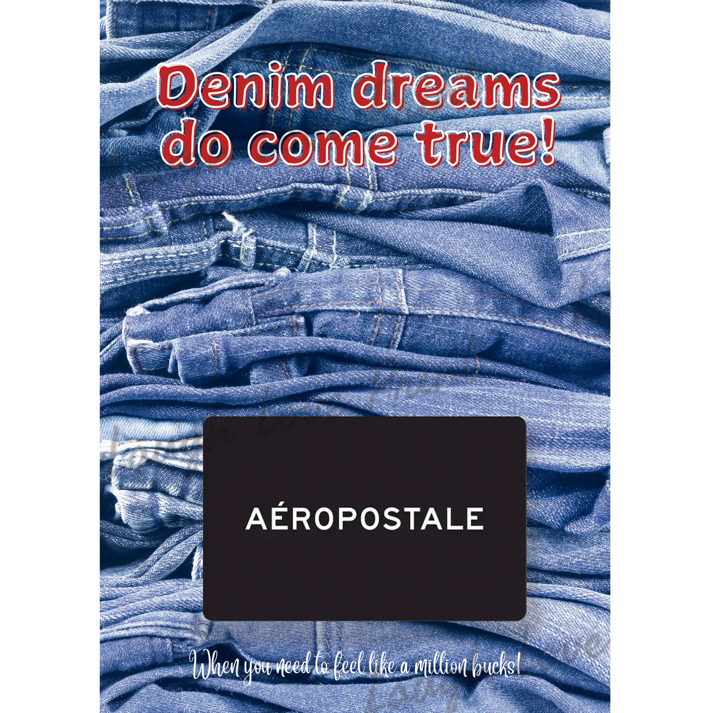 Gift Card Holder - Aeropostale Denim Store - Add to any of the other Gift Card Books - Printable Instant Download Gift