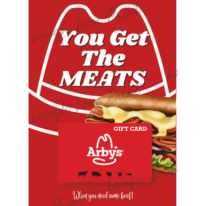 Gift Card Holder - Arby's Gift Card Theme - Add to any of the other Gift Card Books - Printable Instant Download Gift