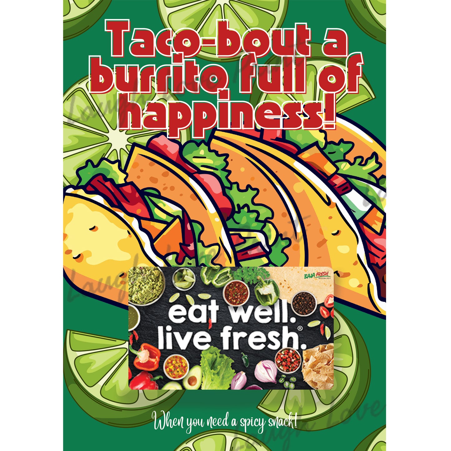 Gift Card Holder - Baja Fresh Restaurant - Add to any of the other Gift Card Books - Printable Instant Download Gift