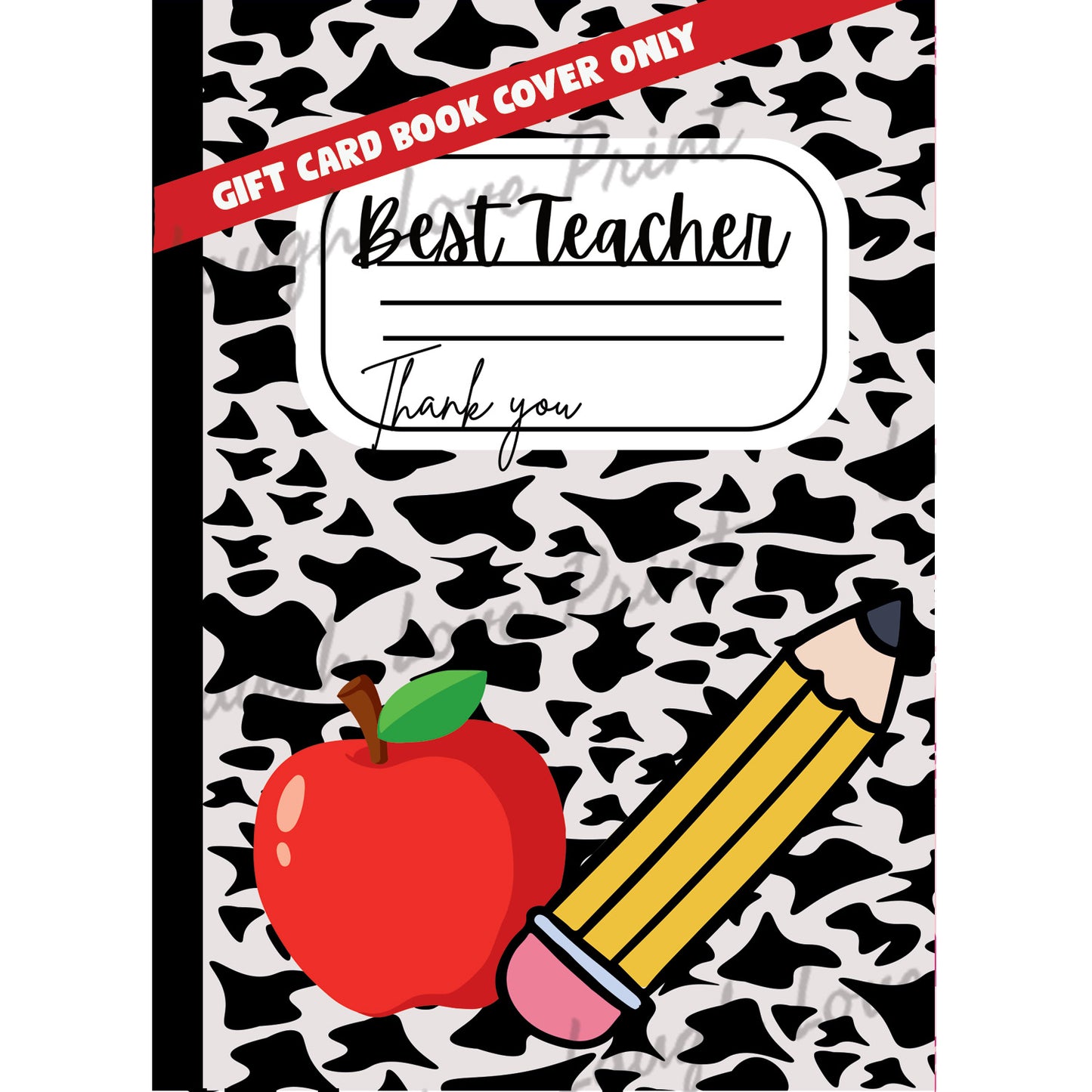 Create your own Gift Card Book - Best Teacher Gift Card Book Cover - Printable Instant Download Gift