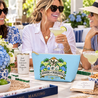 Mahjong & Margaritas Accessory Pouch - Cosmetic Bag