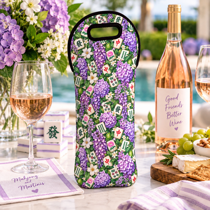 Mahjong Wine Tote — Insulated Bottle Carrier