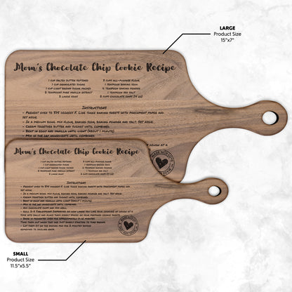 Custom Recipe Wood Cutting Board - Perfect Family Gift
