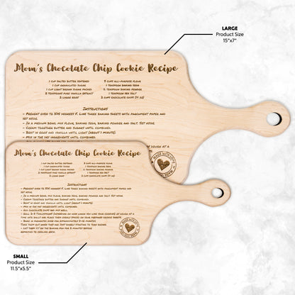 Custom Recipe Wood Cutting Board - Perfect Family Gift