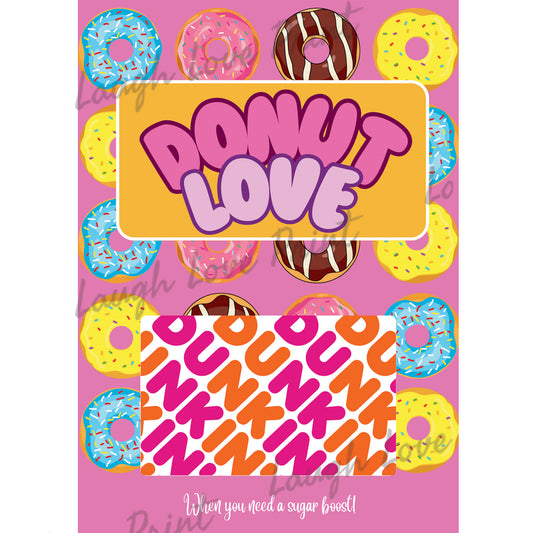 Bonus Gift Card Page - Donut - Add to any of the other Gift Card Books - Printable Instant Download Gift