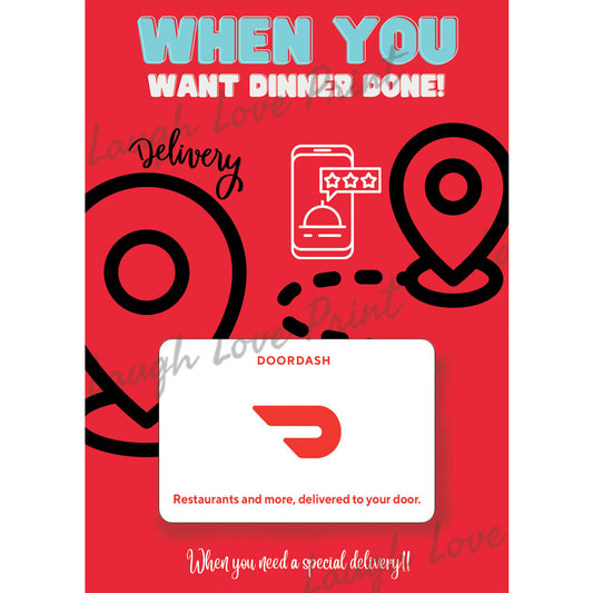 Door Dash gift card holder