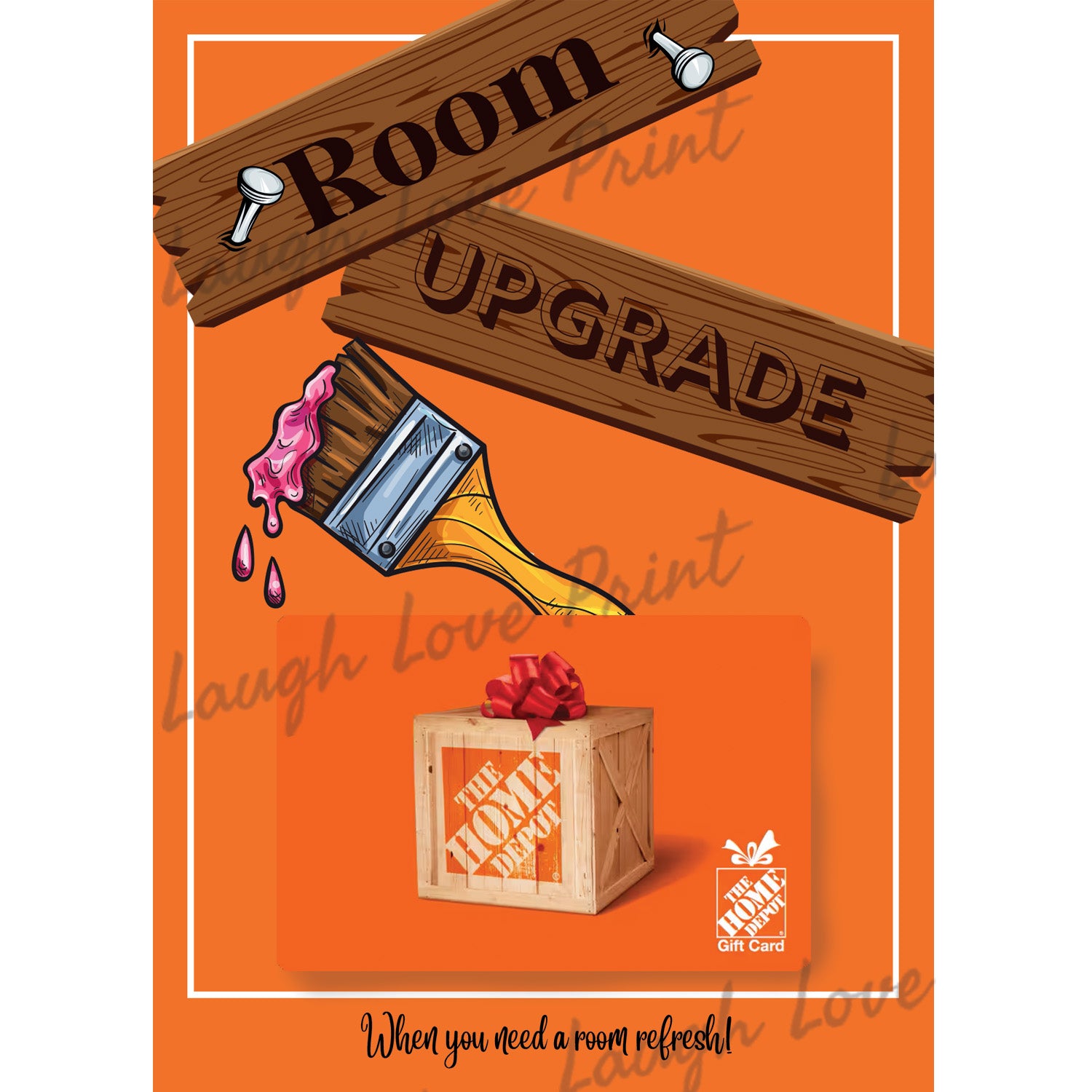 Home Depot gift card holder