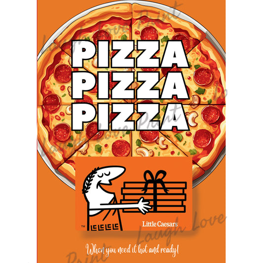 Gift Card Holder - Little Caesars Pizza Gift Card Theme - Add to any of the other Gift Card Books - Printable Instant Download Gift