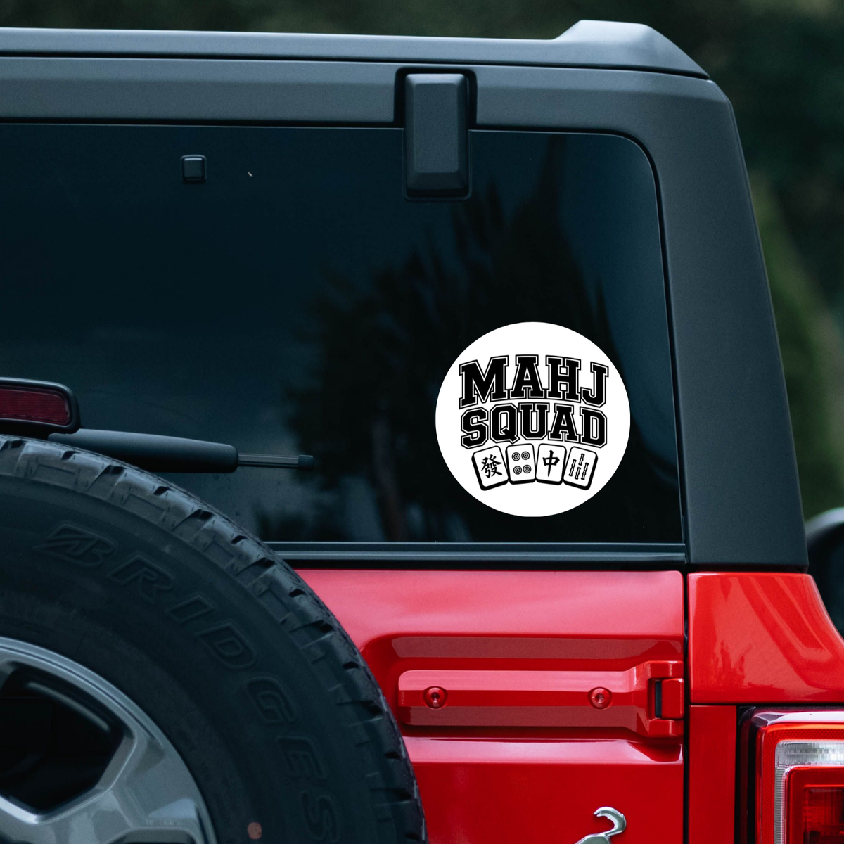 Mahjong Sticker - "Mahj Squad" Outdoor Waterproof Vinyl Sticker