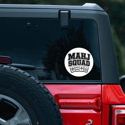 Mahjong Sticker - "Mahj Squad" Outdoor Waterproof Vinyl Sticker