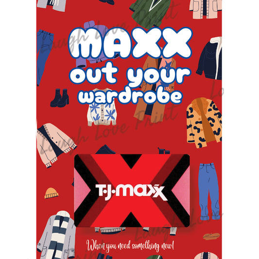 Gift Card Holder - TJ Maxx Gift Card Theme - Add to any of the other Gift Card Books - Printable Instant Download Gift