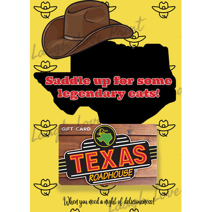 Gift Card Holder - Texas BBQ Restaurant - Add to any of the other Gift Card Books - Printable Instant Download Gift