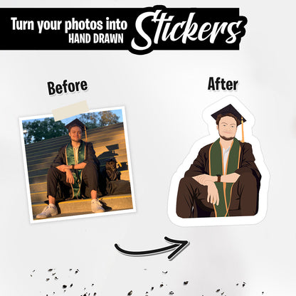 Custom Graduation Photo Stickers - Upload your photo