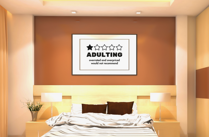 adulting room decor printable dorm room art