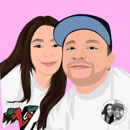 Custom Cartoon Couple Portraits - Digital | Printable - Perfect Gift