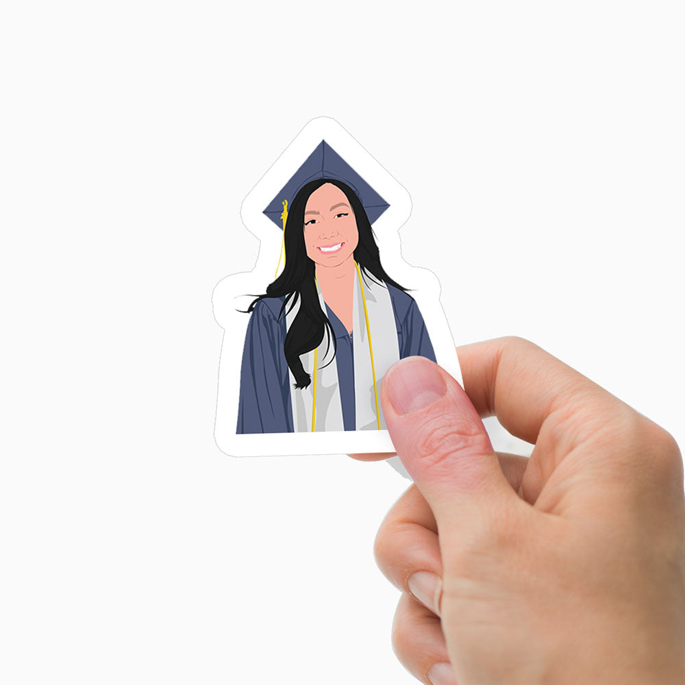 Custom Graduation Photo Stickers - Upload your photo