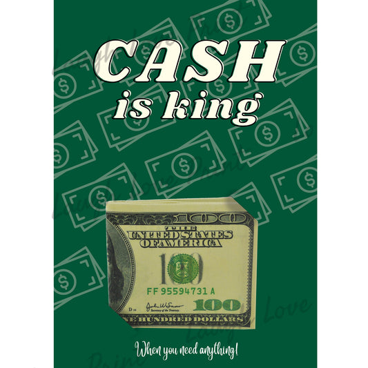 Bonus Gift Card Page - Cash is King - Add to any of the other Gift Card Books - Printable Instant Download Gift