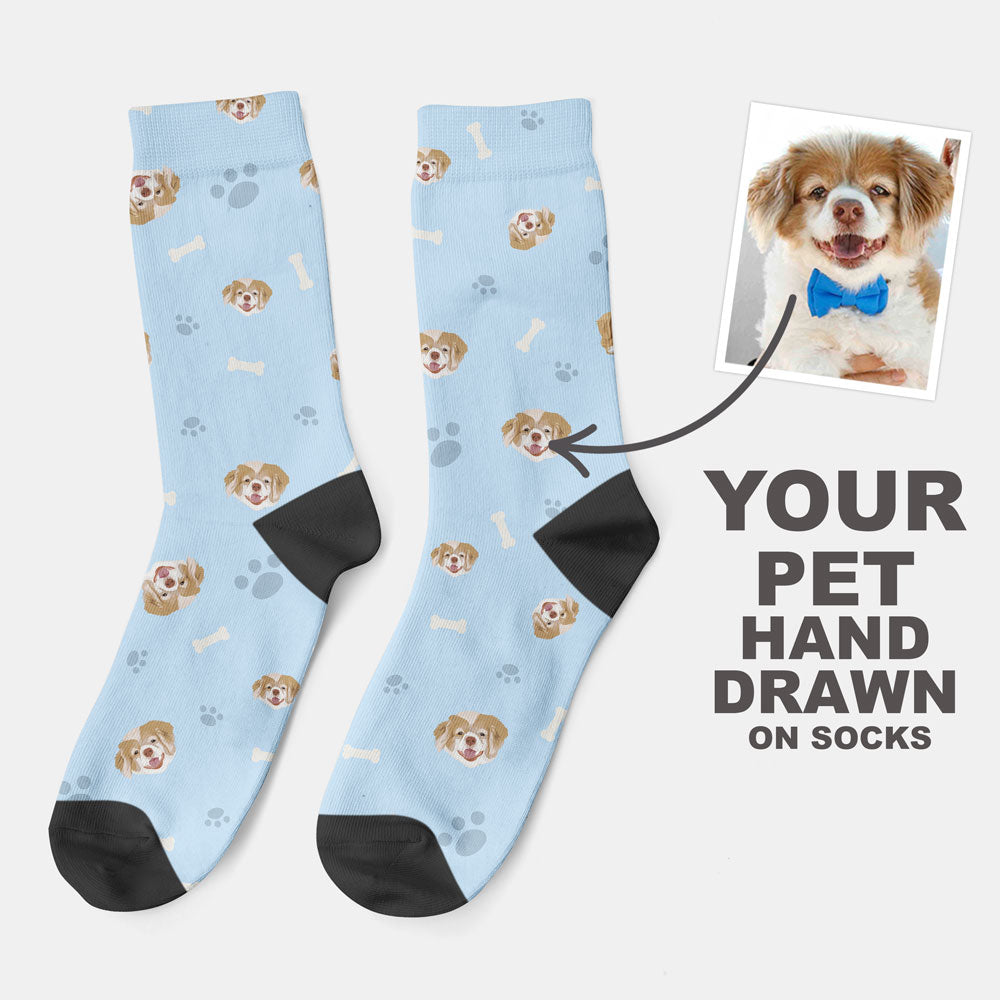 Custom Dog Face Socks - Upload your Photo