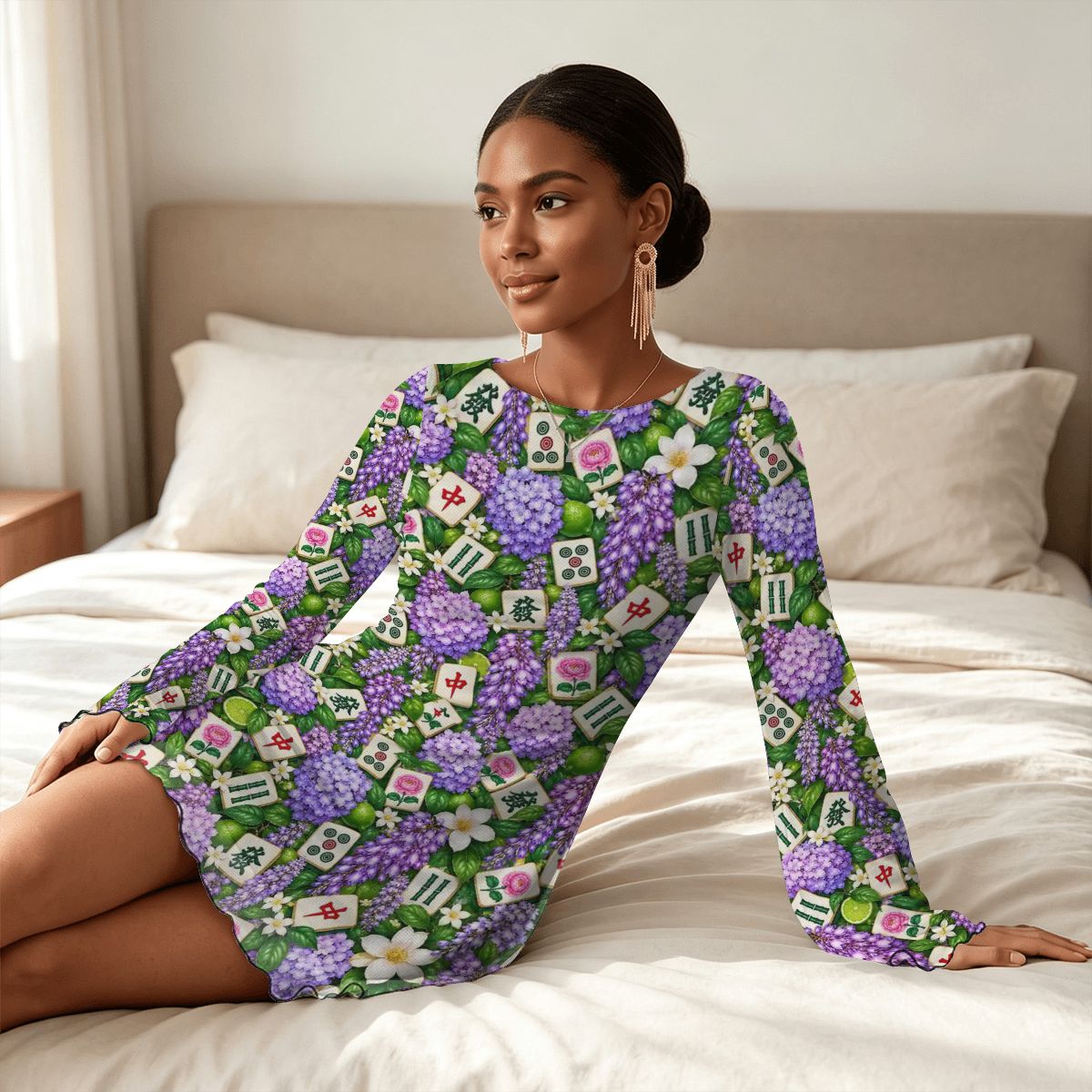 Mahjong Mesh Mini Party Dress - Wow at your next Game Night