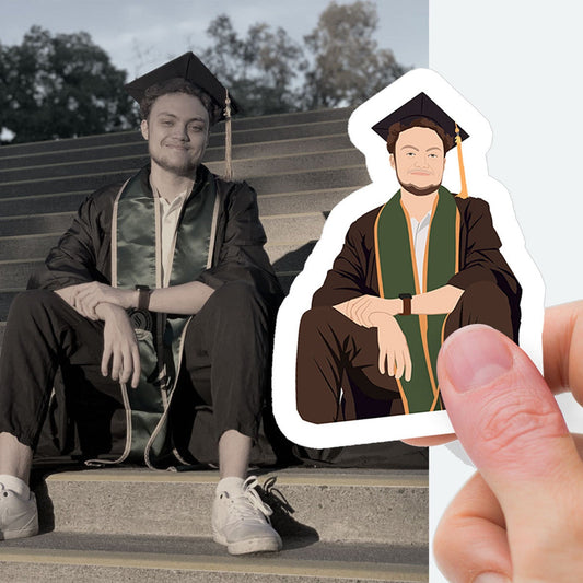 Custom Graduation Photo Stickers - Upload your photo