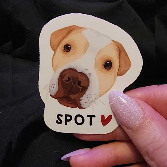 Personalized Dog Face Stickers - Upload your Dog photo