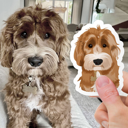 Personalized Dog Face Stickers - Upload your Dog photo